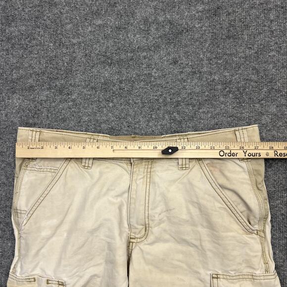 Carhartt Cargo Shorts Mens 32 Beige Relaxed Fit Workwear Utility Faded - Picture 6 of 9